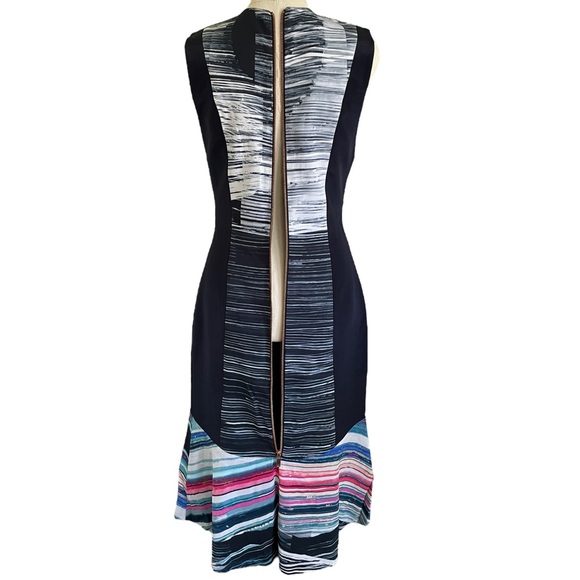 GINGER & SMART Sz8 Stunning multi fabric structured dress with keyhole cut out🏅 - Picture 10 of 12